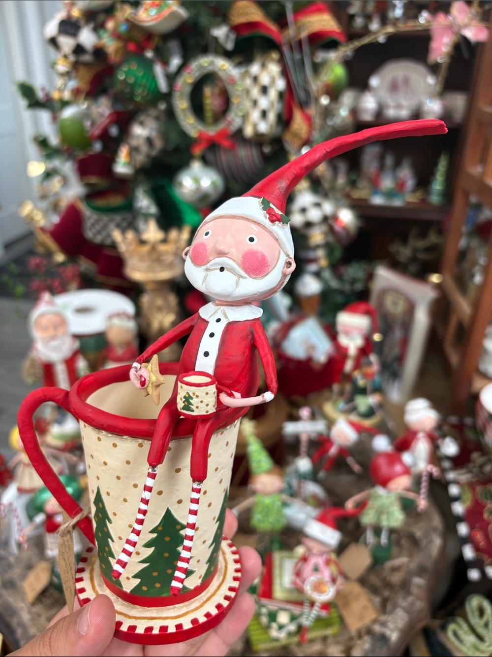 Cocoa and cookies Santa by Lori Mitchell